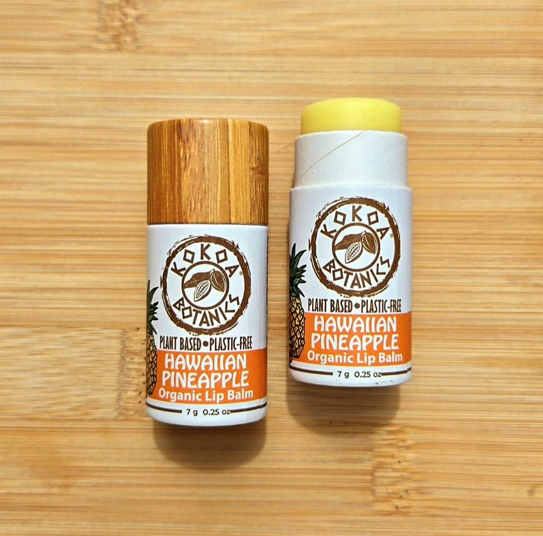 Hawaiian Pineapple - Natural Organic Lip Balm - Vegan - Plastic-Free .25 oz