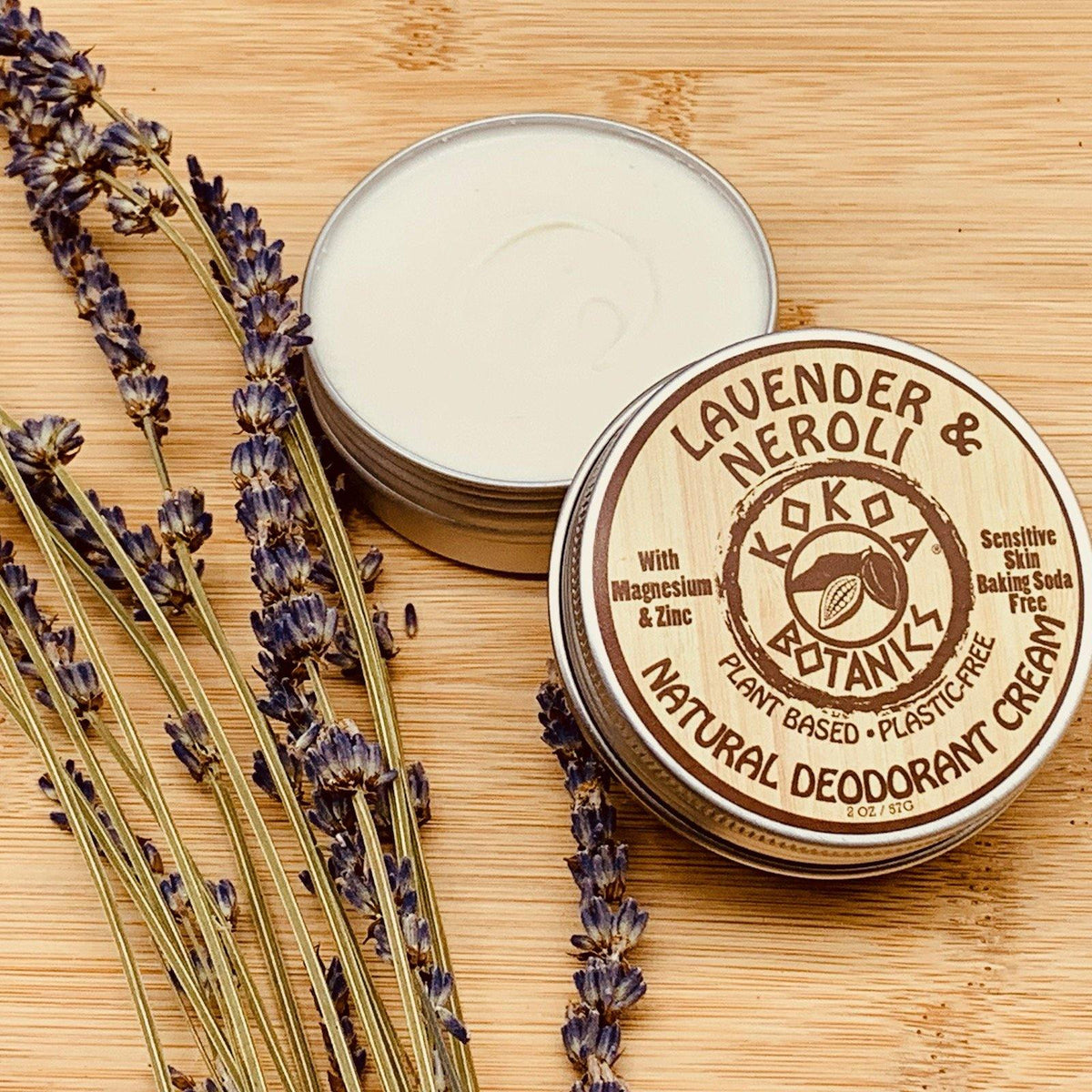 Lavender & Neroli - Natural Deodorant Cream - Sensitive Skin - Baking Soda Free  - 2.75 oz