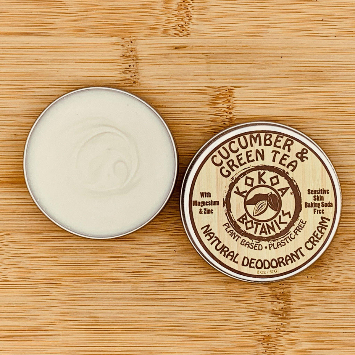 Natural Deodorant Paste - Cucumber & Green Tea - Sensitive Skin - Aluminum Free - Baking Soda Free - 2.775 oz