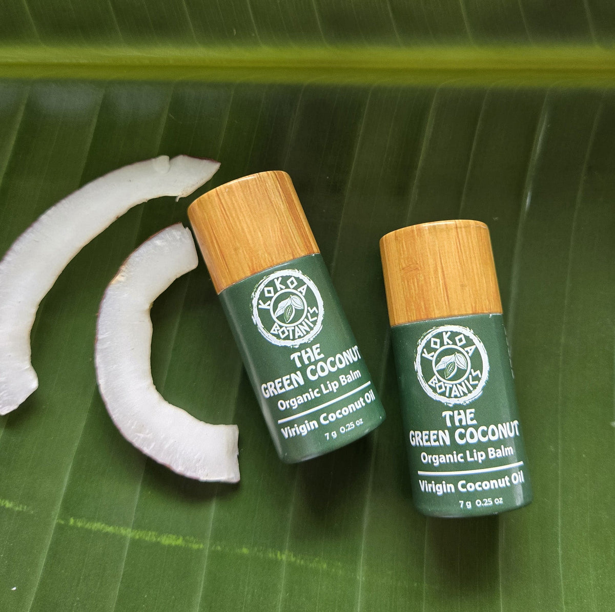 Organic Lip Balm - The Green Coconut - Virgin Coconut Oil .25 oz
