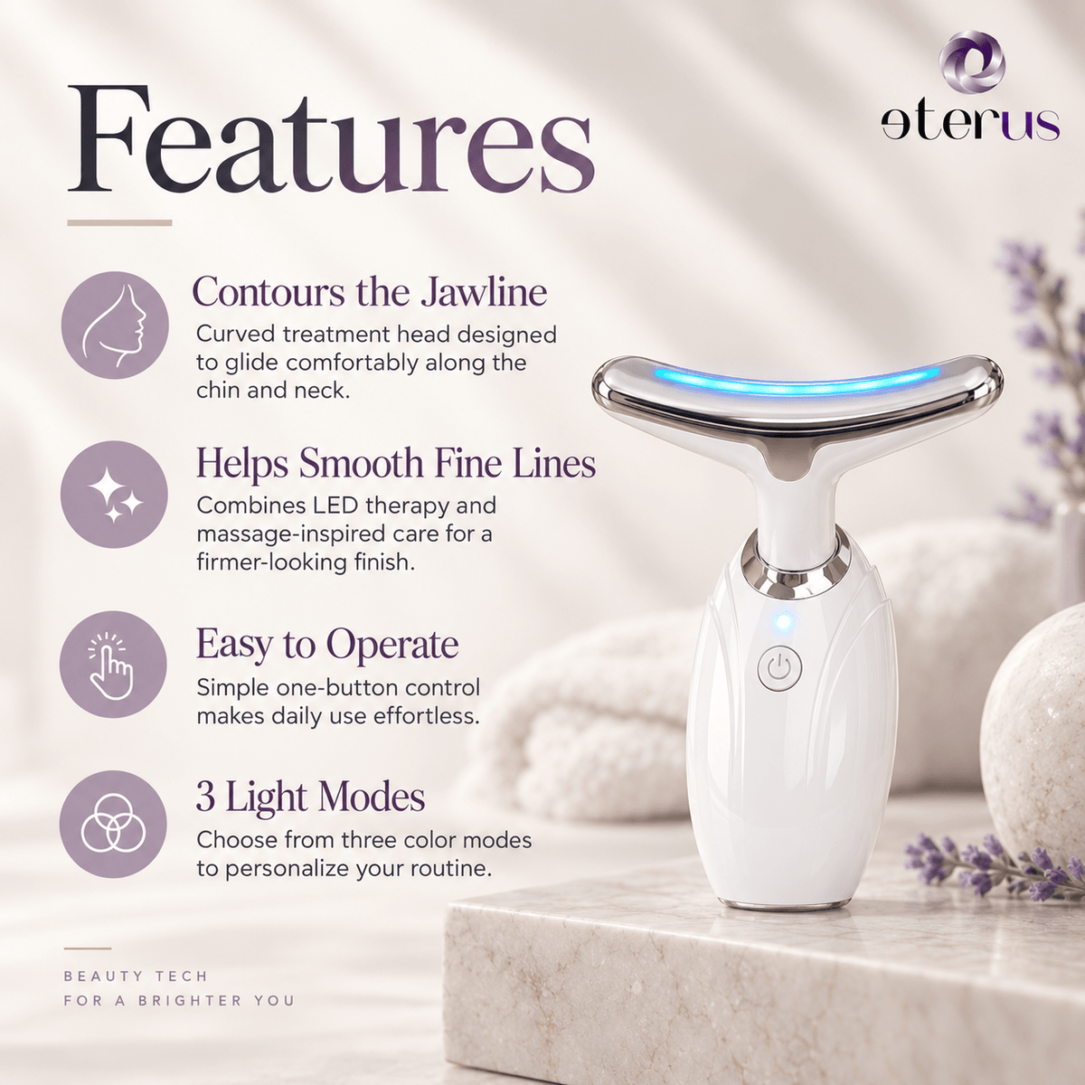 Neck & Face LED Therapy Massager- Skin Tightening & Anti-aging Device